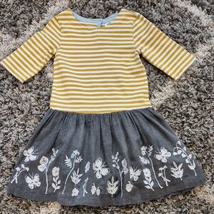 Boden Striped and Embroidered Dress